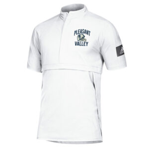 PV JR Football Adidas Game Mode Short Sleeve Sleeve 1/4 zip pullover White (S, XL)