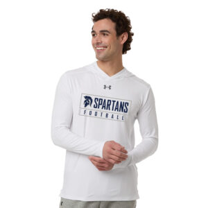 PV JR Football Under Armour Mens Team Vanish Performance Hoodie – 100White