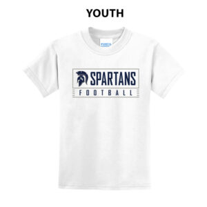 PV JR Football Youth Short Sleeve Tee – White