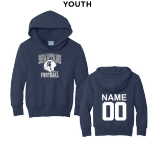 PV JR Football Youth Hooded Sweatshirt -Navy