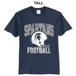 PV JR Football  Tall Core Blend short Sleeve T Shirts -Navy