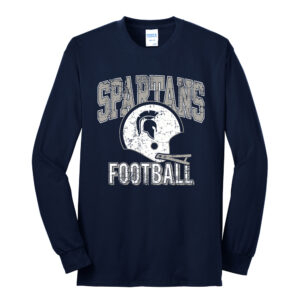 PV JR Football Unisex Long Sleeve Core Blend T Shirt – Navy