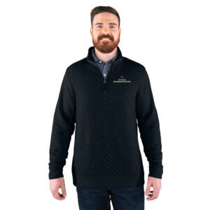 Plymouth Management Charles River Men’s FRANCONIA Quilted 1/4 zip pullover-Black