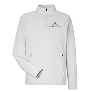 Plymouth Management North End Men’s Rhythm Waffle Quarter-Zip Pullover-Platinum