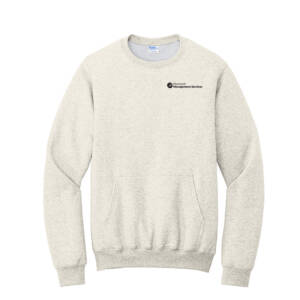 Plymouth Management Unisex Core Fleece Crewneck Pocket Sweatshirt-Oatmeal Heather
