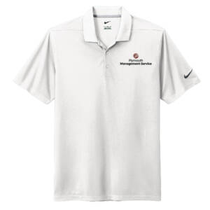 Plymouth Management Nike Dri Fit Men Micro Pique 2.0 Polo-White