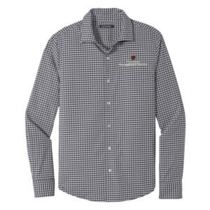 Plymouth Management Port Authority City Men Stretch button up Shirt-Graphite/White