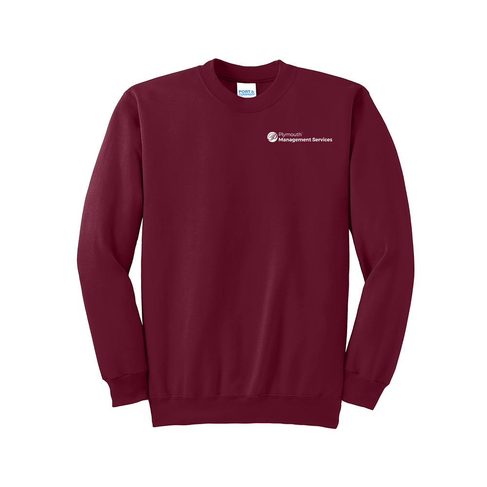 Plymouth Management Unisex Ultimate Crewneck Sweatshirt-Cardinal