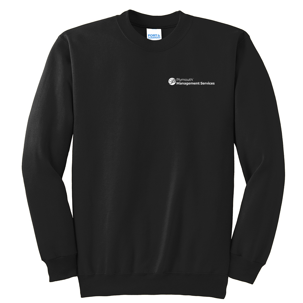 Plymouth Management Unisex Ultimate Crewneck Sweatshirt-Black