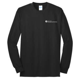 Plymouth Management Unisex Cotton Long Sleeve Tee-Black