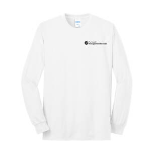 Plymouth Management Unisex Cotton Long Sleeve Tee-White