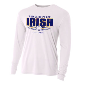 POP Adult Cooling Performance long sleeve Crew Tee-White