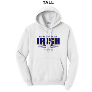 POP Tall Fleece Hooded Sweatshirt-White