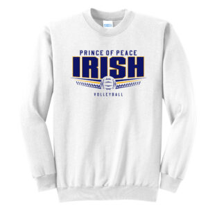 POP Unisex Fleece Crewneck Sweatshirt-White