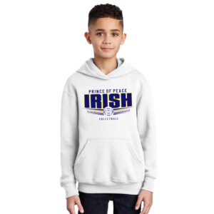 POP Youth Fleece Hooded Sweatshirt-White