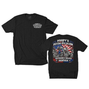 Poopys Veterans Ride Unisex Premium Short Sleeve Tee-Black
