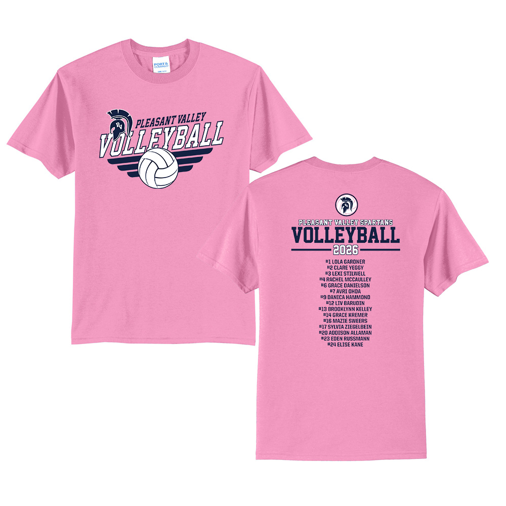 PV Volleyball Unisex Short Sleeve T Shirt - CandyPink