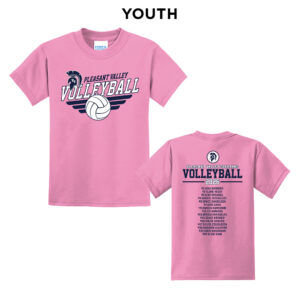PV Volleyball Youth Short Sleeve  T Shirt – CandyPink
