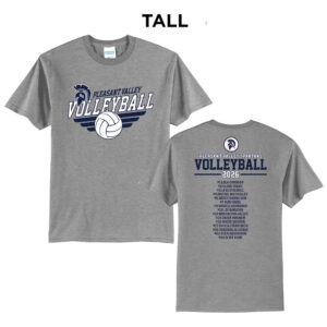 PV Volleyball Tall Short Sleeve Tee-Athletic Heather