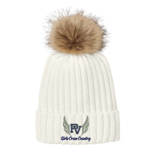 PV Girls CC Port Authority Faux Fur Pom Beanie – Marshmallow