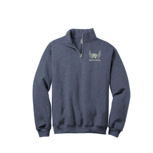 PV Girls CC JERZEES Nublend Unisex Cadet Collar Sweatshirt -vintage Heather Navy