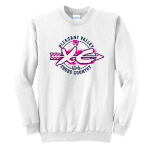 PV Girls CC Unisex Core Fleece Crewneck Sweatshirt -White