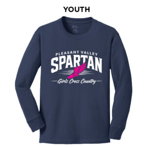 PV Girls CC Youth Cotton Long Sleeve Tee -Navy