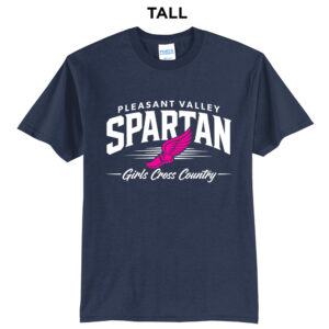 PV Girls CC  Tall Core Blend short Sleeve T Shirts – Navy