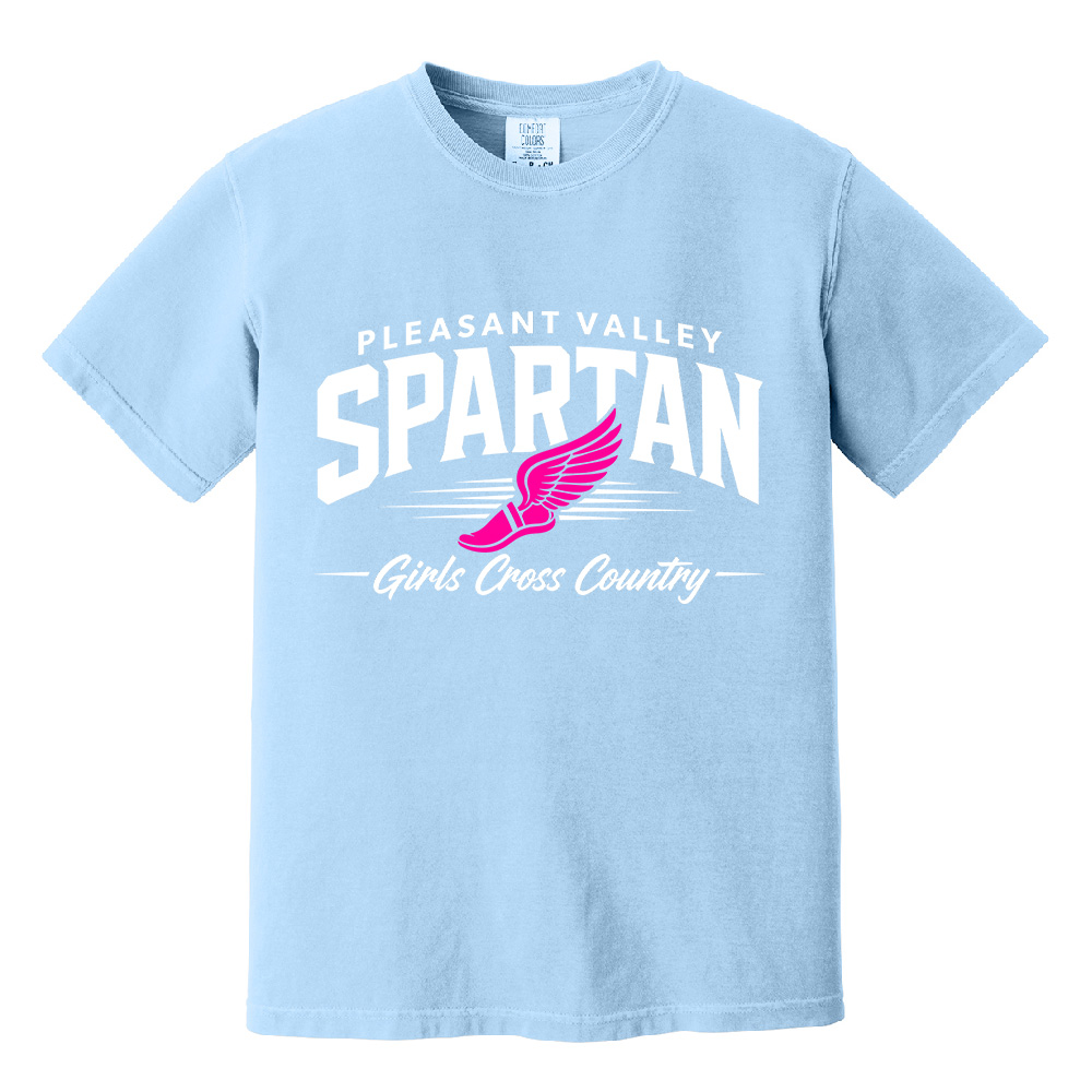 PV Girls CC Comfort Colors Pigment Dyed Short Sleeve Shirt - Hydrangea