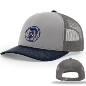 PV Volleyball Richardson Pro Crown Mesh Back Adjustable back cap Tri Color-Grey Charcoal/Navy