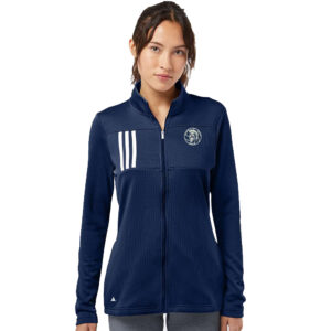 PV Volleyball Adidas Women’s 3-Stripes Double Knit 1/4 zip pullover-Navy