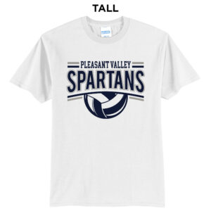 PV Volleyball Tall Short Sleeve T Shirt – White