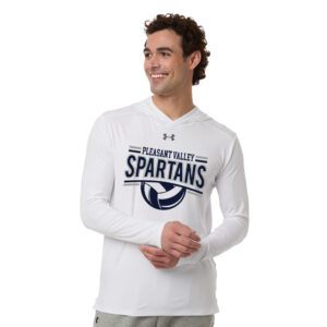 PV Volleyball Under Armour Mens Team Vanish Performance Hoodie – White