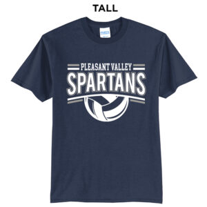 PV Volleyball Tall Core Blend short Sleeve T Shirt – Navy