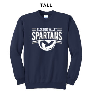 PV Volleyball  TALL Ultimate Crewneck Sweatshirts – Navy