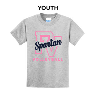 PV Volleyball Youth Short Sleeve Tee-Ash