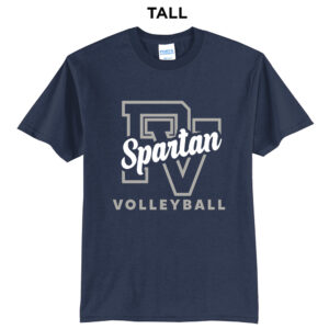 PV Volleyball  Tall Core Blend short Sleeve T Shirts – Navy
