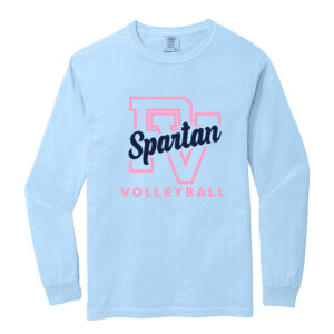 PV Volleyball Unisex Comfort Colors Heavyweight Ring Spun Long Sleeve Tee – Hydrangea