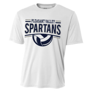 PV Volleyball Adult Cooling Performance Tshirt-White