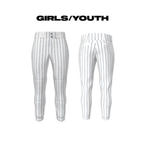 22. Xplosion Softball Girls-Youth Sublimated Classic Softball Pants-White-Pinstripe