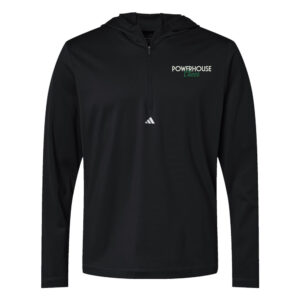 Powerhouse Cheer adidas Men’s Lightweight Quarter-Zip Hooded Pullover-Black