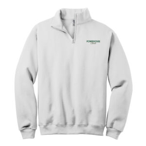 Powerhouse Cheer JERZEES Unisex Nublend Cadet Collar Sweatshirt-White