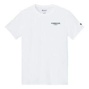 Powerhouse Cheer Champion Cotton Unisex Tagless T Shirt – White (embroidery)
