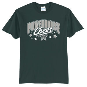 Powerhouse Cheer Unisex Short Sleeve T Shirt – Dark Green