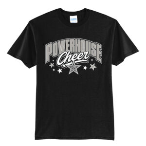 Powerhouse Cheer Unisex Short Sleeve T Shirt – Black