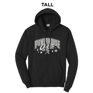 Powerhouse Cheer  TALL Classic Pullover Hooded Sweatshirt -Black
