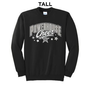 Powerhouse Cheer  TALL Ultimate Crewneck Sweatshirts – Black