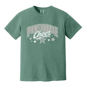 Powerhouse Cheer UnisexComfort Colors Pigment Dyed Short Sleeve Shirt -Light Green