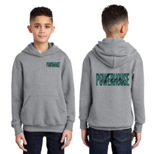 Powerhouse Cheer Youth Fleece Hooded Sweatshirt-Athletic Heather