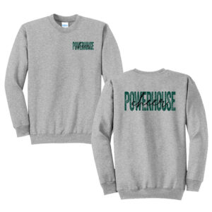 Powerhouse Cheer Unisex Fleece Crewneck Sweatshirt-Athletic Heather